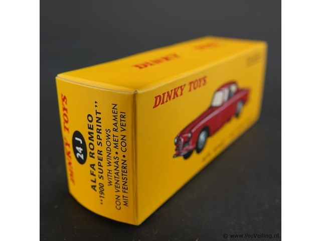 Dinky toys alfa romeo 1900 super sprint (model 24j). in originele doos. atlas - afbeelding 5 van  5