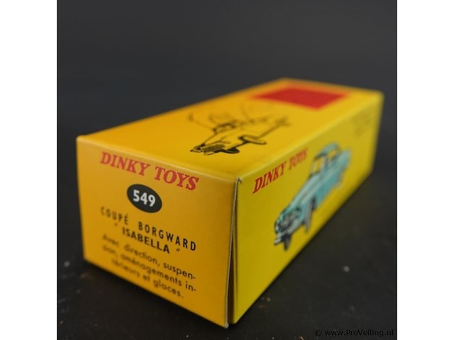 Dinky toys borgward isabella coupé (model 549). in originele doos. atlas - afbeelding 6 van  6