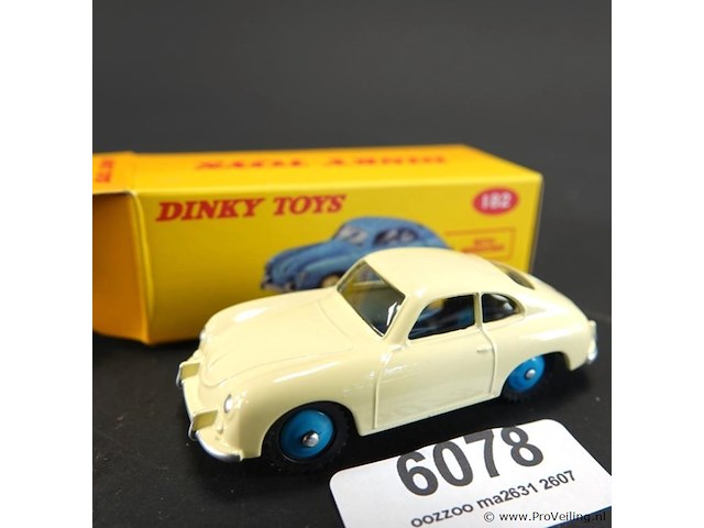 Dinky toys porsche 356a coupe model 182). in originele doos. atlas - afbeelding 1 van  5