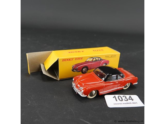 Dinky toys volkswagen coupe karman ghia. nr. 24m. atlas in originele doos - afbeelding 1 van  5