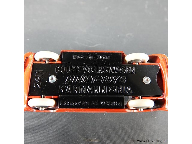 Dinky toys volkswagen coupe karman ghia. nr. 24m. atlas in originele doos - afbeelding 4 van  5