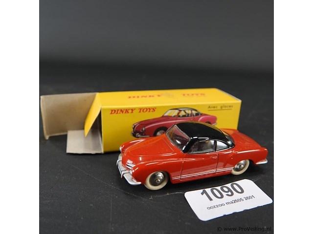 Dinky toys volkswagen coupe karman ghia. nr. 24m. atlas in originele doos - afbeelding 1 van  5