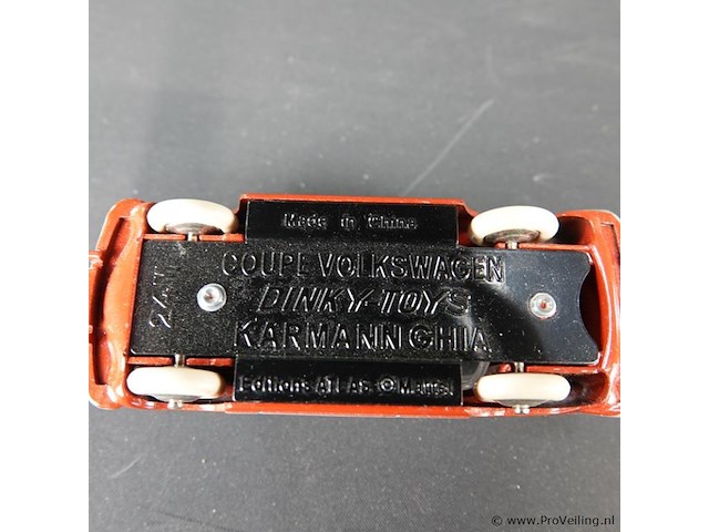 Dinky toys volkswagen coupe karman ghia. nr. 24m. atlas in originele doos - afbeelding 5 van  5