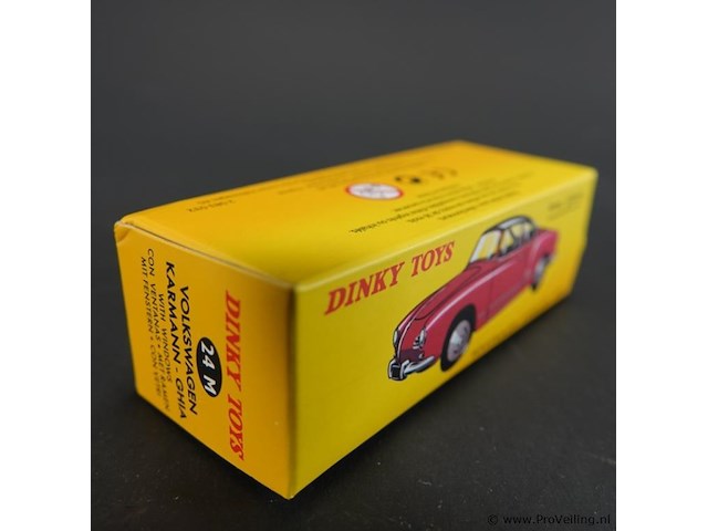 Dinky toys volkswagen karmann ghia coupé (model 24m). in originele doos. atlas - afbeelding 6 van  6