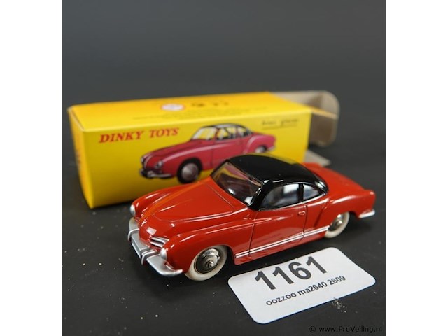 Dinky toys volkswagen karmann ghia coupé (model 24m). in originele doos. atlas - afbeelding 1 van  5