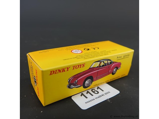 Dinky toys volkswagen karmann ghia coupé (model 24m). in originele doos. atlas - afbeelding 5 van  5