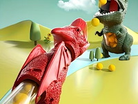 Dino schietspel met softballen 1 set loc b002