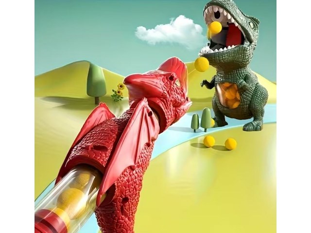 Dino schietspel met softballen 1 set loc b002 - afbeelding 5 van  7