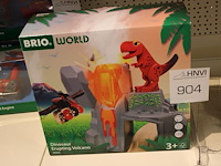 Dinosaurus met uitbarstende vulkaan brio. - afbeelding 1 van  2