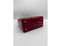 Dior - lady dior red patent leather - handtas - op echtheid geconroleerd - designer - afbeelding 11 van  13