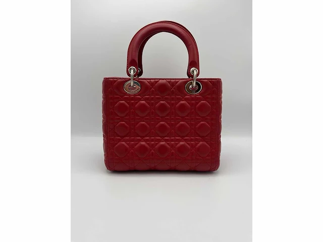 Dior - medium lady dior - handtas - op echtheid geconroleerd - designer - afbeelding 5 van  11