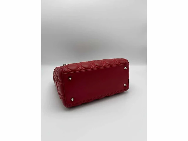 Dior - medium lady dior - handtas - op echtheid geconroleerd - designer - afbeelding 10 van  11
