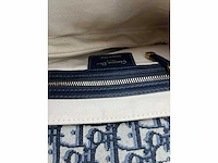 Dior - saddle bag - blue oblique monogram - handtas - op echtheid geconroleerd - designer - afbeelding 2 van  10