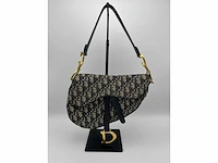 Dior - saddle bag - blue oblique monogram - handtas - op echtheid geconroleerd - designer - afbeelding 3 van  10
