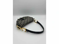 Dior - saddle bag - blue oblique monogram - handtas - op echtheid geconroleerd - designer - afbeelding 8 van  10