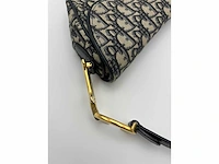 Dior - saddle bag - blue oblique monogram - handtas - op echtheid geconroleerd - designer - afbeelding 9 van  10