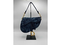 Dior - saddle bag blue denim - handtas - op echtheid geconroleerd - designer - afbeelding 1 van  6