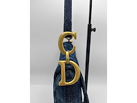 Dior - saddle bag blue denim - handtas - op echtheid geconroleerd - designer - afbeelding 3 van  6