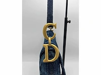 Dior - saddle bag blue denim - handtas - op echtheid geconroleerd - designer - afbeelding 3 van  6