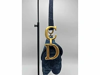 Dior - saddle bag blue denim - handtas - op echtheid geconroleerd - designer - afbeelding 5 van  6
