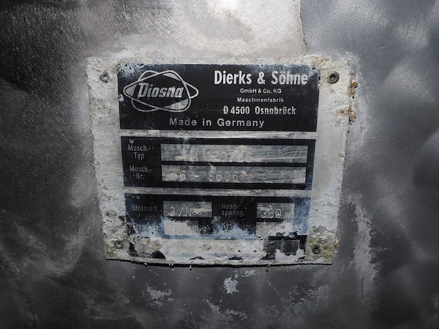 Diosna dierks & söhne maschinenfabrik - afbeelding 9 van  9