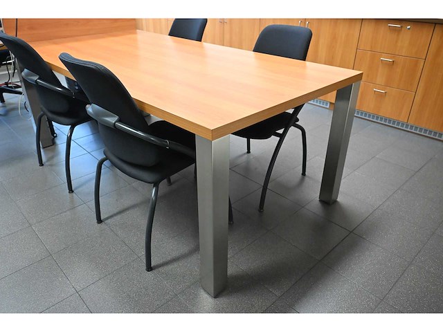 Directie vergadertafel met 4 stoelen - afbeelding 2 van  4