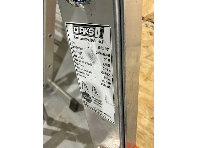 Dirks wakü 101 telescoopladder - afbeelding 3 van  3
