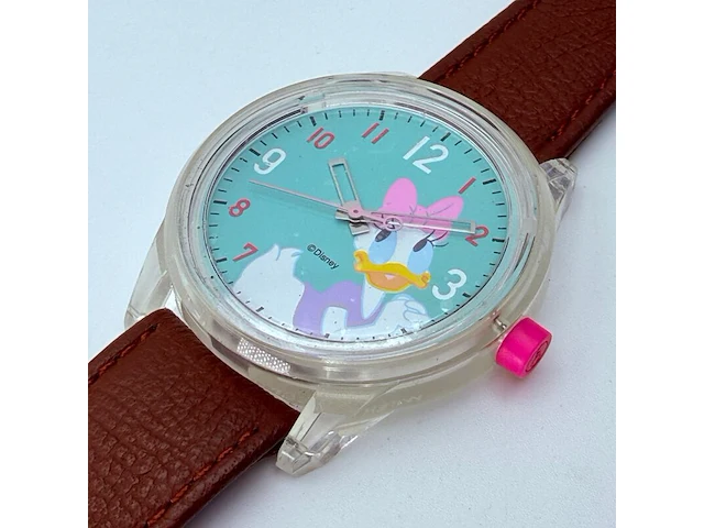 Disney katrien duck q&q smilesolar collector's horloge - afbeelding 1 van  7