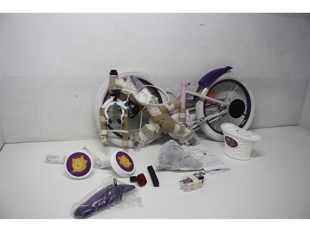 Disney wish kinderfiets meisjes 16 inch paars - afbeelding 2 van  4