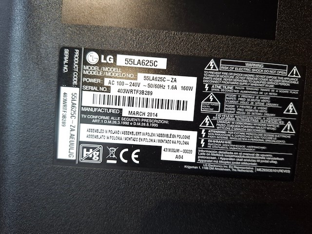 Display, lg, 55la625c - afbeelding 4 van  6