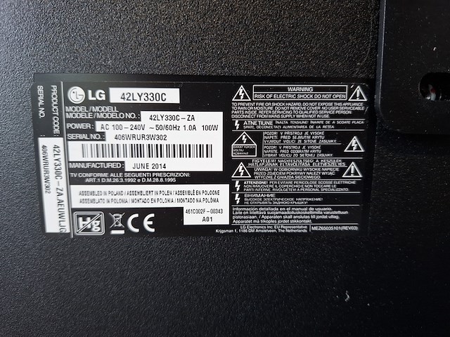 Display met statief, lg, smartmetals, 42ly330c - afbeelding 4 van  6