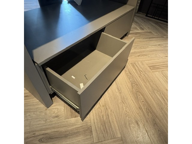 Display meubel, taupe, met lades - afbeelding 3 van  4