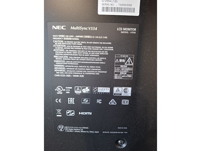 Display, nec, v554 - afbeelding 3 van  6