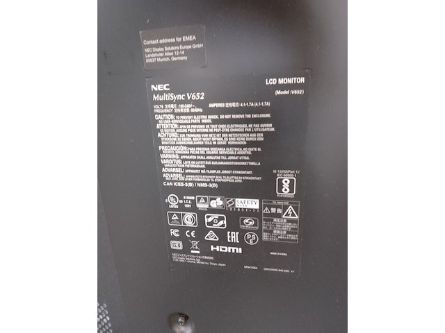 Display, nec, v652 - afbeelding 3 van  5