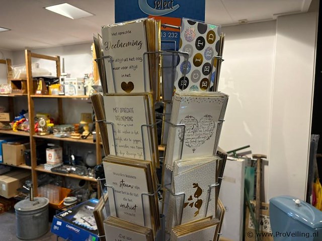 Display-rek inclusief inhoud - diverse kaarten - afbeelding 1 van  3