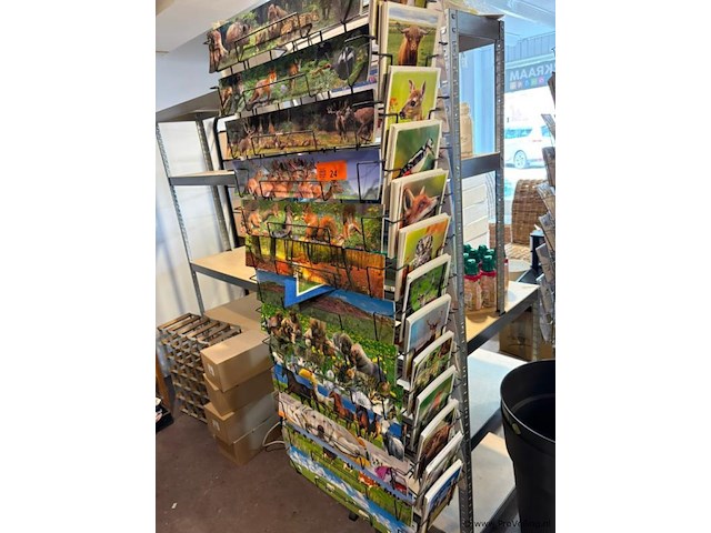 Display-rek inclusief inhoud - diverse kaarten - afbeelding 1 van  6