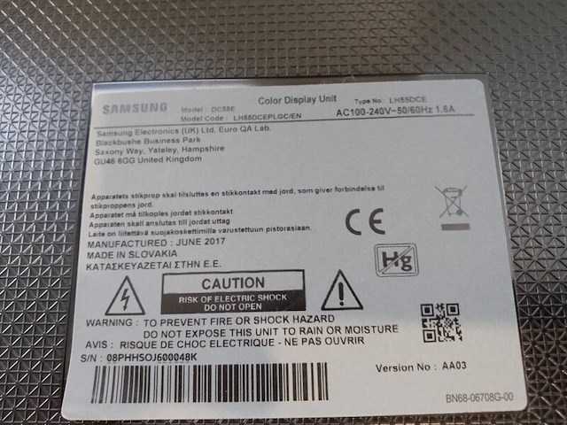 Display, samsung, lh55dce - afbeelding 2 van  6