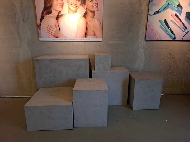 Displayblok betonlook (6x) - afbeelding 1 van  4