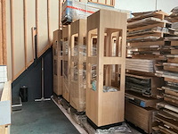 Displaykast eiken fineer 60x60x230 cm (2x) - afbeelding 1 van  3