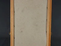 Dit is een vintage spiegel van elvis presley met een afbeelding in een houten lijst, vermoedelijk geproduceerd in de jaren 1980 - afbeelding 5 van  5