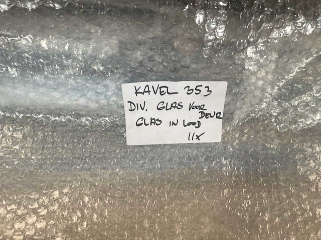 Divers glas voor deur/glas in lood (11x) - afbeelding 3 van  3