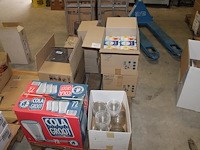 Divers glaswerk op pallet w.o. stapel-, fris- en tumbler-glazen. - afbeelding 1 van  4