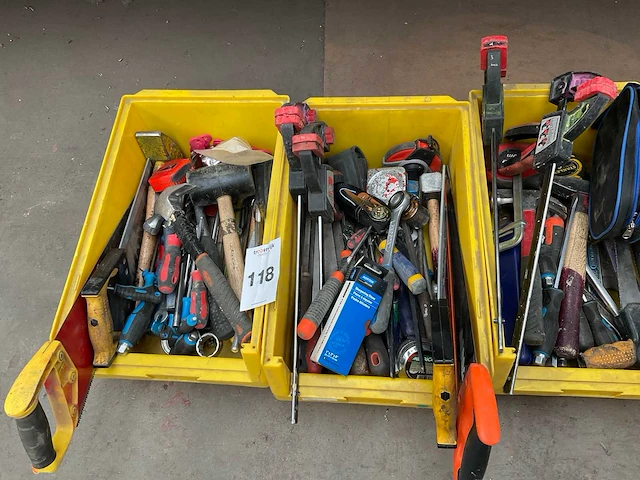 Divers handgereedschap in bak (4x) - afbeelding 5 van  13