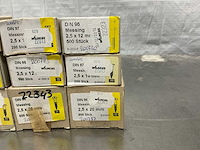 Diverse 2,5mm messing schroeven (1800x) - afbeelding 2 van  4