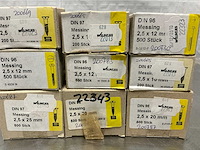 Diverse 2,5mm messing schroeven (1800x) - afbeelding 3 van  4