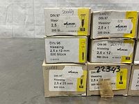 Diverse 2,5mm messing schroeven (1800x) - afbeelding 4 van  4