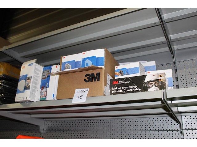 Diverse 3m onderdelen voor gas/stofmaskers w.o. deeltjesfilters, filterkap en biocide. circa 53 stuks - afbeelding 2 van  2