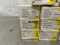 Diverse 3mm messing schroeven (2800x) - afbeelding 6 van  7
