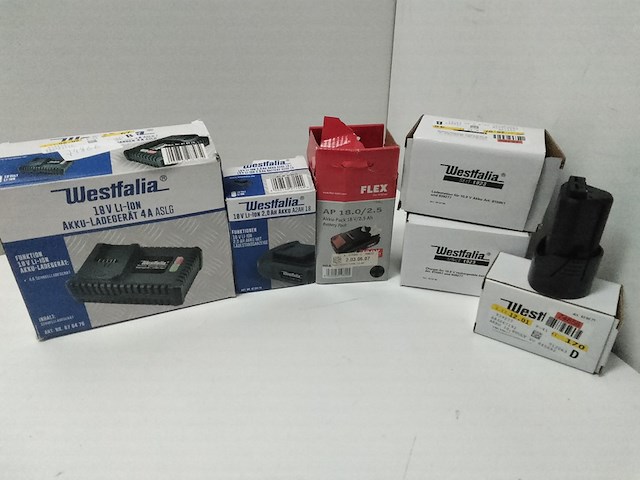 Diverse accu's en laders westfalia/flex - afbeelding 1 van  3