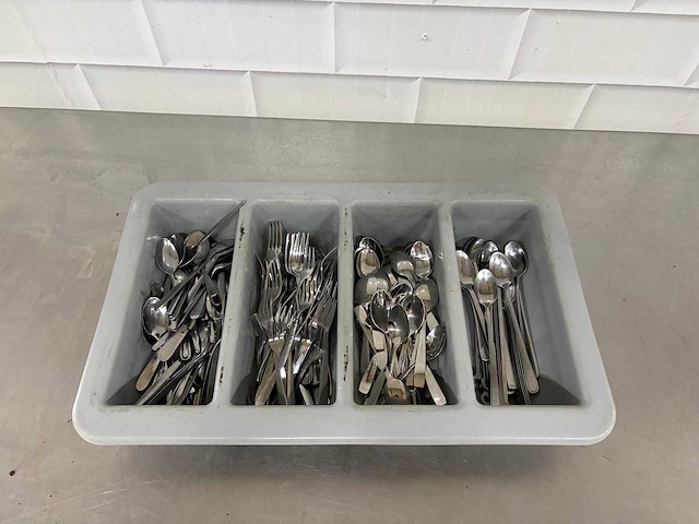 Diverse bestek met bestekbak - afbeelding 1 van  3